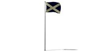 Scoland St. Andrew's Saltire flag on pole