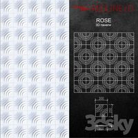 3D panel Rose