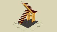 Scala in legno lamellare