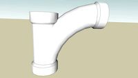 2' PVC long-sweep wye tee