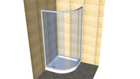 Quadrant shower enclosure and tray