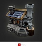 Low Poly RTS Human Smithy