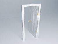 Door (Colonial Primed Woodgrain - 762mm Wide)