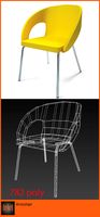 Realistic high quality low poly Armchair