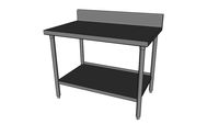 Worktable w/Back-Splash & Under-Shelf WT1-30-US-48]