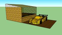 kitchen whit a car