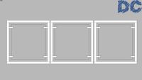 Reil with glass panels DC