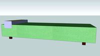 De Vorm - Upside down island - 245 cm - green & yellow