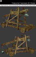 Trebuchet Textured 3D Model