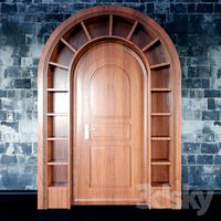 Wooden arched doorway