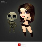 Low Poly Chibi Girl Base