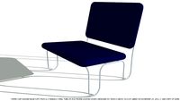 LOUNGE CHAIR SHADED BLUE BY JOHN A WEICK, RA & AP LEED