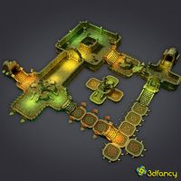 Low Poly Cloudy Dungeon Set