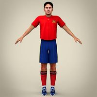 Red Uniformed Football Player