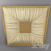 drapery fabric on the ceiling