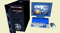 Apevia/Aspire X-cruiser computer and monitor by Yorickkikker