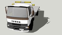 Isuzu truck: flatbed tow truck