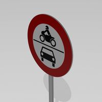 Vehicles prohibited sign