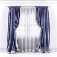 Curtains with clips.