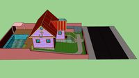 Maison structure en bois + cheminer, jardin, piscine, etc