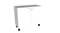 Librería baja con puertas con ruedas 90 x42 x73 cm blanco