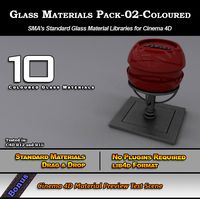 Glass Materials Pack-02-Coloured for Cinema 4D