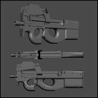 High Poly FN P90