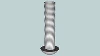 1/4' 1-1/2' Slotted Round Head Machine Screw