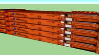 Hapag-Lloyd Flat Rack Container Stack