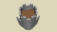 Castle Corner Tower w/o roof for Instant Town
