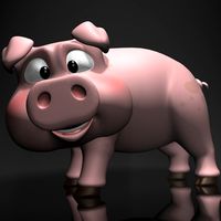 Cartoon Pig Rigged