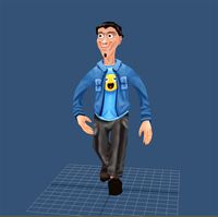 Casual man low poly