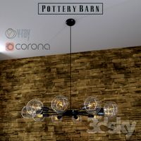 Mid century orb chandelier by Pottery Barn