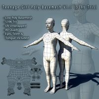 Teenage Girl Basemesh V1.1