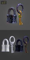 iron padlock low poly