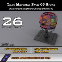 Standard Tiles Material Pack-05-Stone for C4D