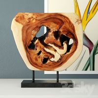 Wooden Decoration on Stand