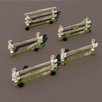 Wood Fence Low Poly