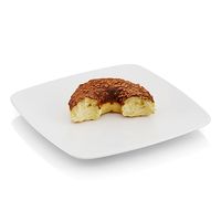 Bitten donut with chocolate
