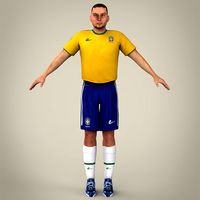 Yello Blue Uniformed Football Player