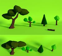 LowPoly Trees .Pack1