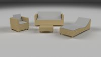 Low Poly Wicker Furniture Pack