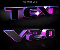 3D Dark Text V2.0