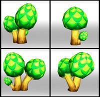 Lowpoly Trees Toon pack 2