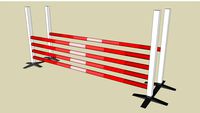 jumping fence - red oxer