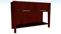 Island End Cap with Doors Tapered Leg
