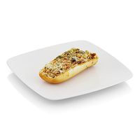 Baguette baked with mushrooms