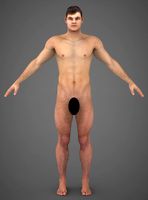 Realistic Young Muscular Man
