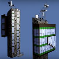 Industrial glass tower