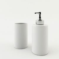 Bathroom Soap Dispenser and Mug